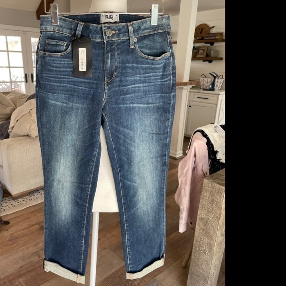 Paige Brigitte Enchant Boyfriend Skinny Rolled Jean - Size 24 - NWT - Picture 9 of 9